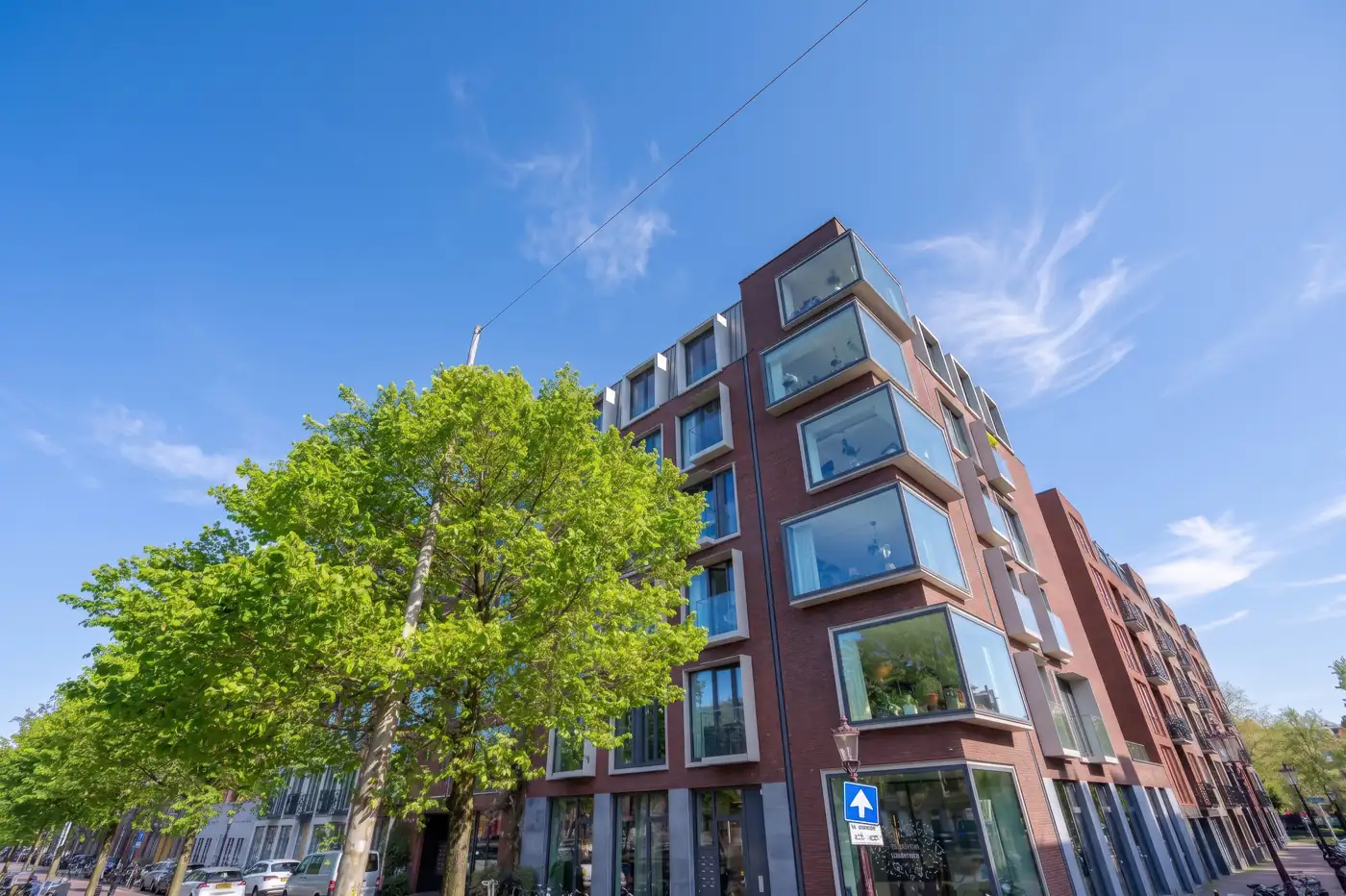 Een gebouw in Amsterdam Oud-West bij de Hallen met jaarlijkse erfpachtcanon
